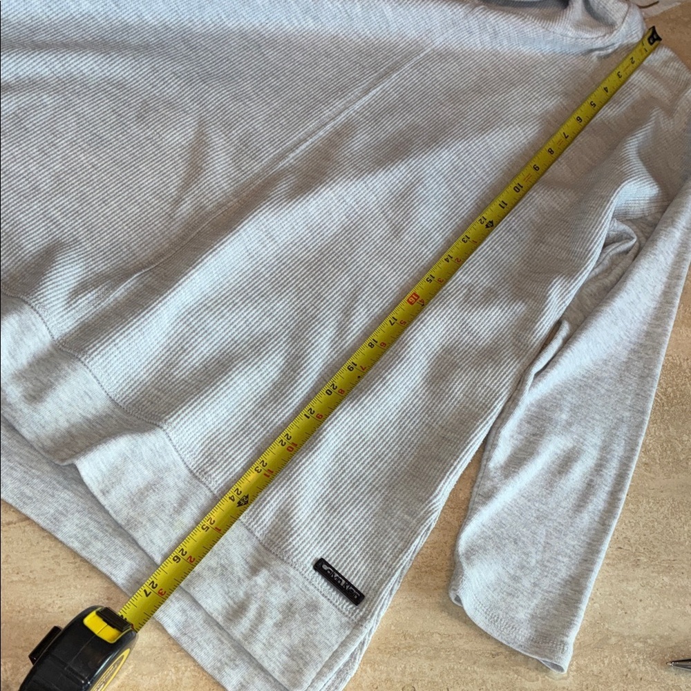 Calvin Klein Perf. Sweater, Women's S, Gray Cowl Neck Waffle Weave, Splits. EUC - Picture 12 of 15